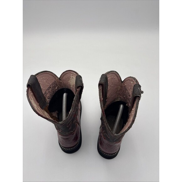 Ariat Boots Womens Size 6 B ProBaby Ostrich Print Red & Grey 16708 - Picture 5 of 9